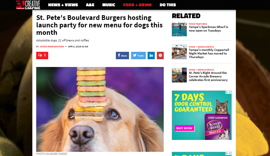 Boulevard Burgers & Tap House Gives Fido a Seat at the Table