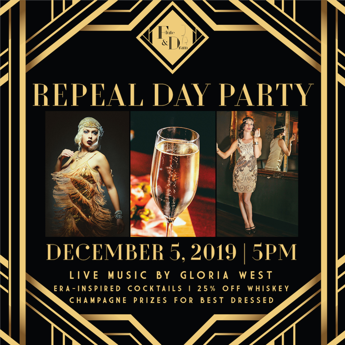 Break out the Fringe and Fedoras, Flute & Dram is Celebrating Repeal Day in Style