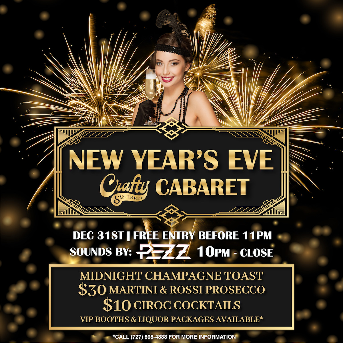 It’s A Champagne Wishes and Cabaret Dreams Dance Party for Crafty Squirrel’s NYE 2020 Bash