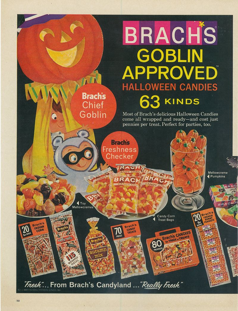 Brach's candy ad from the 1950s. I'll still pass on the candy corn. :  r/halloween