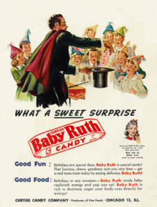 baby ruth vintage halloween candy ad