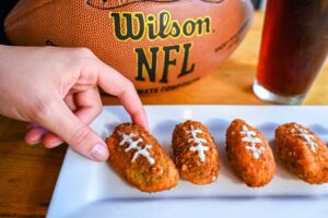 Football jalapeno poppers at the Boulevard Burgers and Taphouse