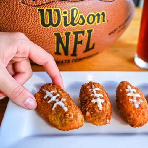 Football jalapeno poppers at the Boulevard Burgers and Taphouse