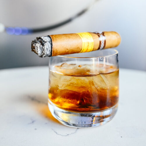 Drink and cigar at Flute & Dram on Beach Drive in downtown St. Petersburg