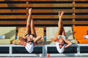 Women at the pool at The Sarasota Modern