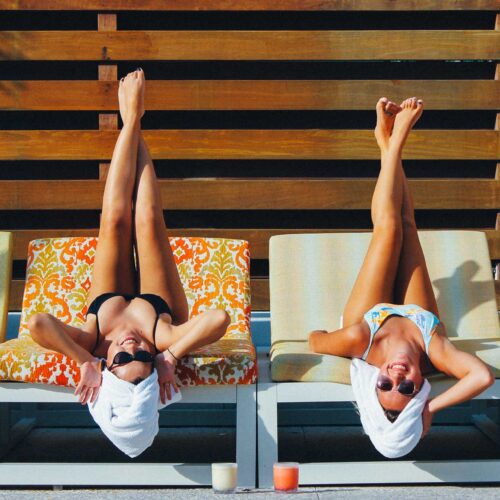 Women at the pool at The Sarasota Modern