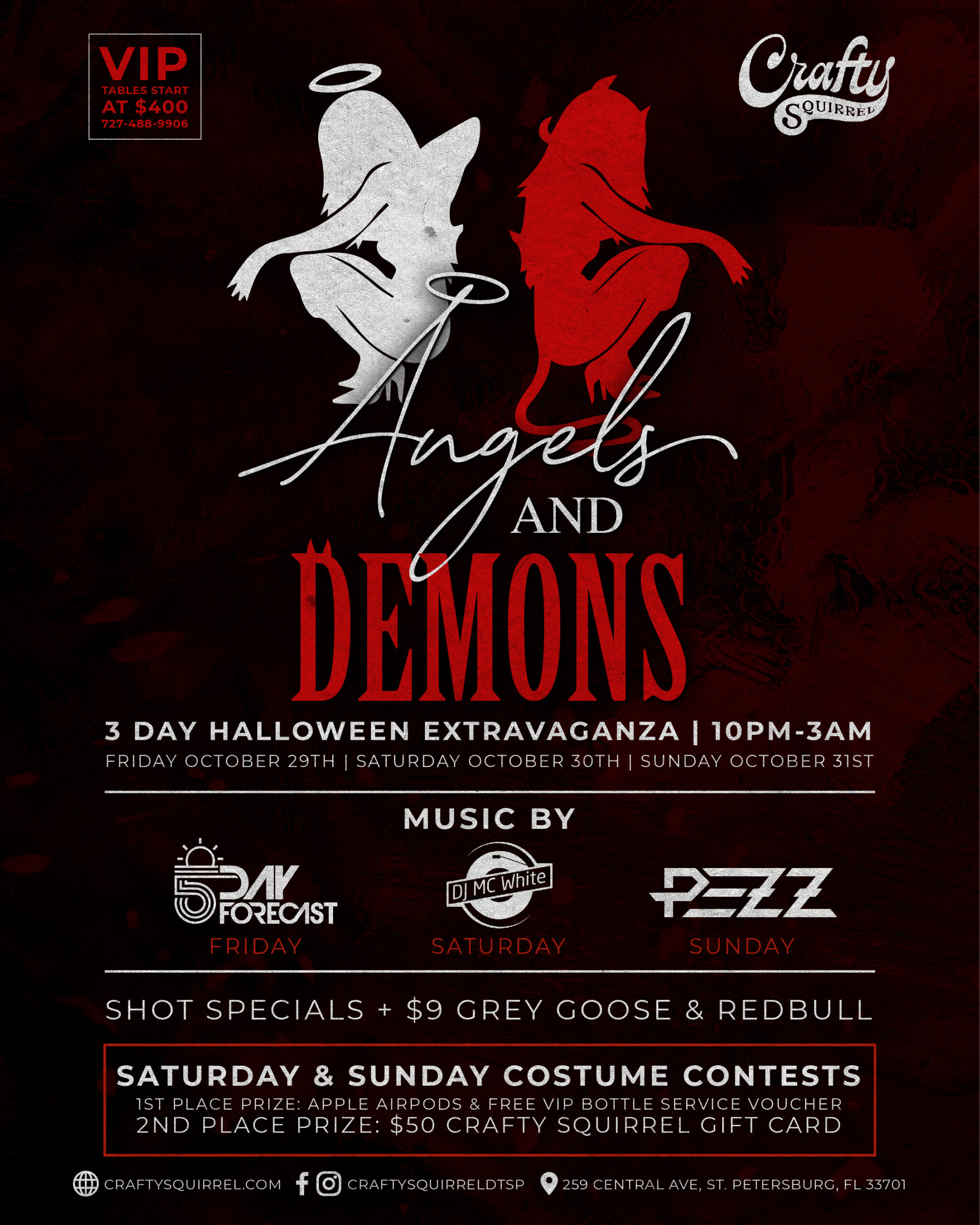 The Crafty Squirrel Announces “Angels & Demons” Costume Party Halloween Weekend