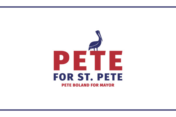 Pete for St Pete Branding White