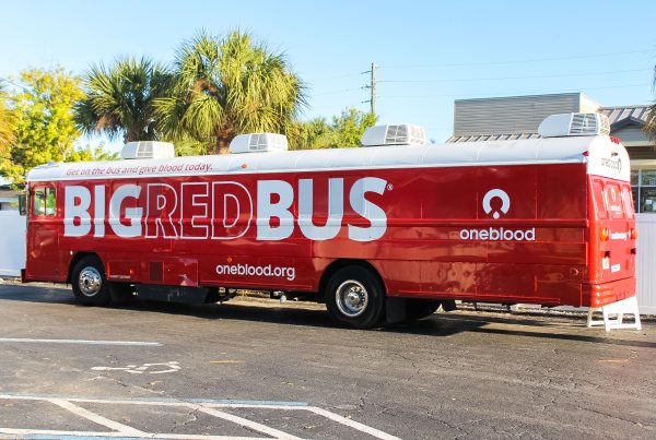 OneBlood's Big Red Bus at Boulevard Burgers & Tap House