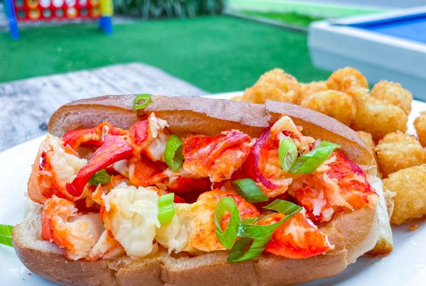 lobster roll at boulevard burgers st pete beach
