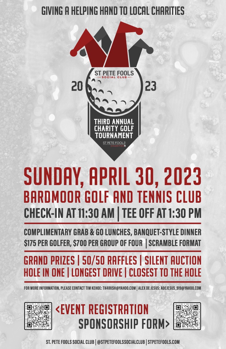 Local Philanthropic Group The St. Pete Fools Host Annual Charity Fundraiser Golf Tournament April 30th