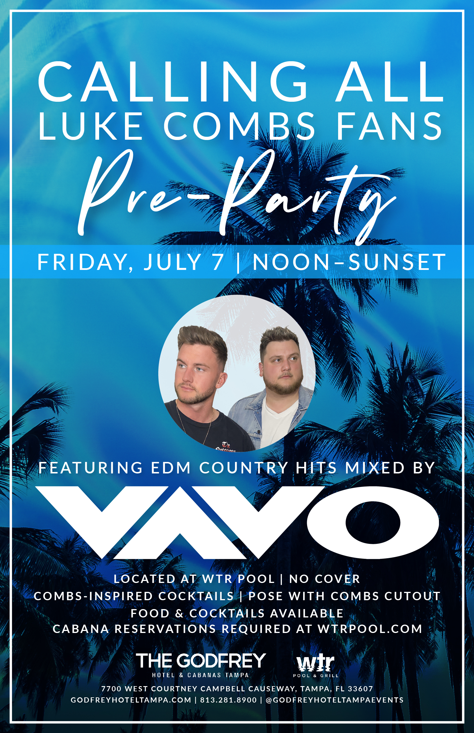 Godfrey Hotel & Cabanas and WTR Pool Brings “YEEDM” to the Tampa Bay for Luke Combs Pre-Party