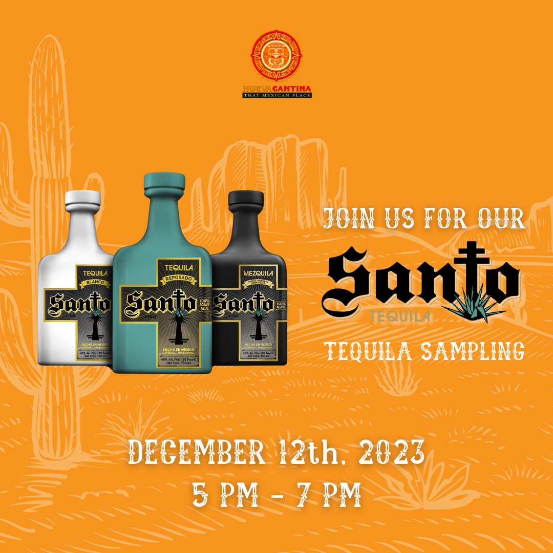 Nueva Cantina Hosts Santo Tequila Tasting and Debuts December Cocktails: Mexican Hot Chocolate, Poinsettia Palomas and More