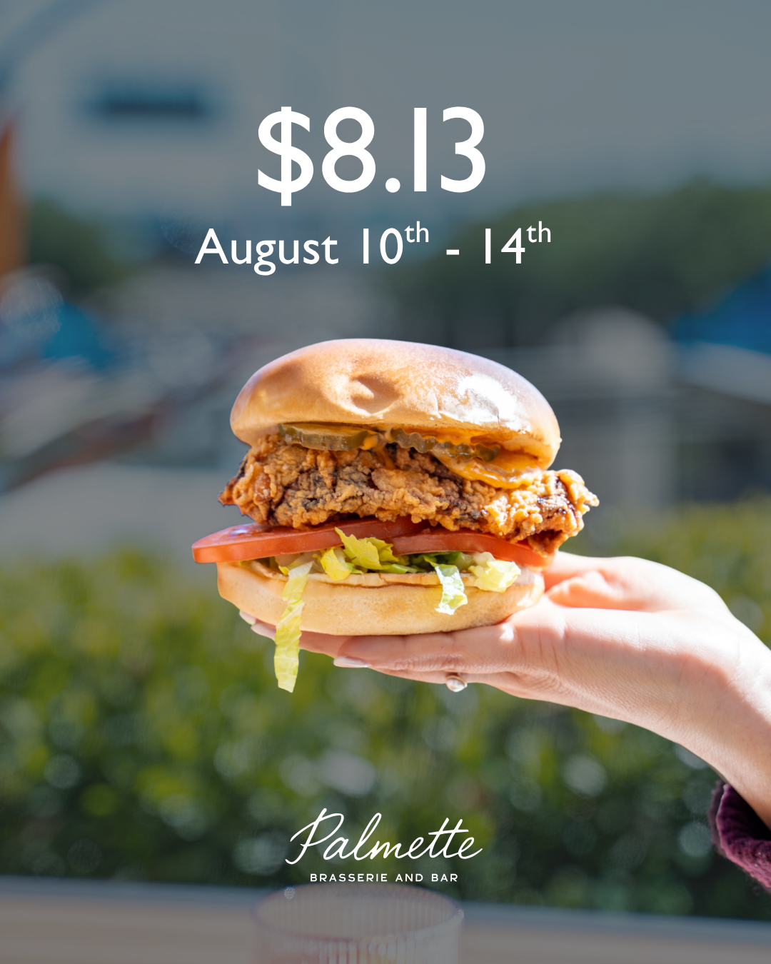 The Westin Tampa Bay’s Signature Restaurant Palmette Brasserie and Bar Celebrates 813 Day with $8.13 Deals